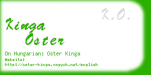 kinga oster business card